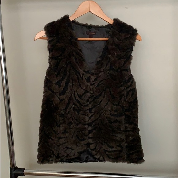Brown faux fur vest - Picture 1 of 5
